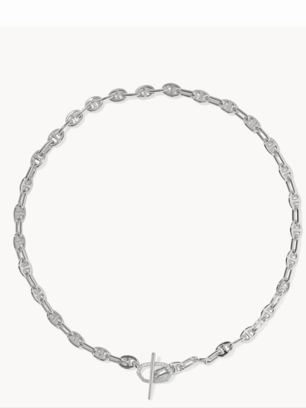 Kendra Scott "Elisa" Toggle Silver Link Chain Necklace